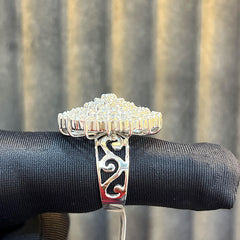 NATURAL DIAMOND RING CENTRE PIECE  WITH ROUND DIAMOND